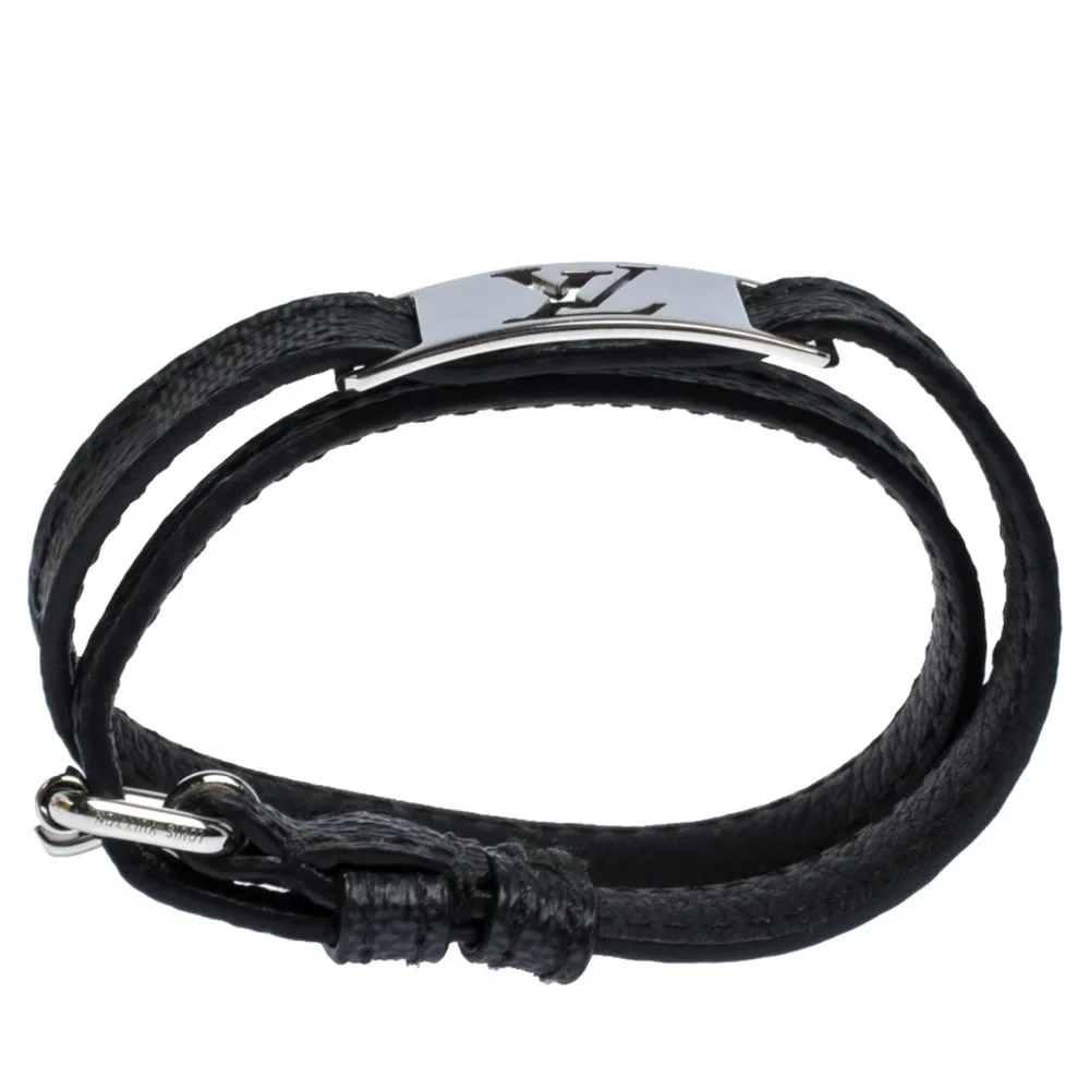 Louis Vuitton Damier Graphite Sign It Double Wrap Bracelet
